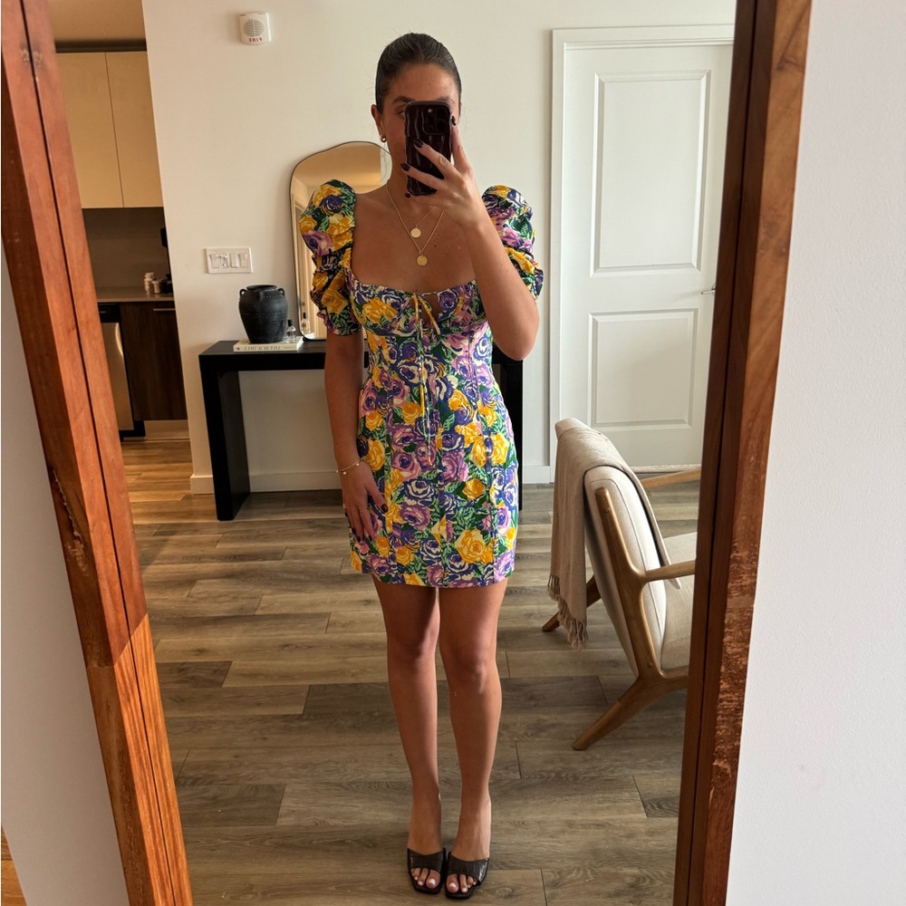 Zara Printed Corset Style Dress NEVER WORN